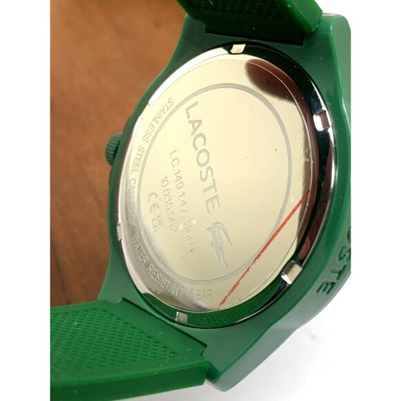 Lacoste Men's Watch 2011186 Quartz Neocroc Green Dial Rubber Band 42mm - Picture 6 of 13
